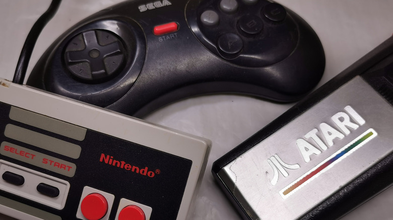 Nintendo, Sega, and Atari controllers