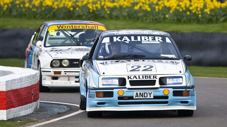 Ford Sierra RS500 in rally race