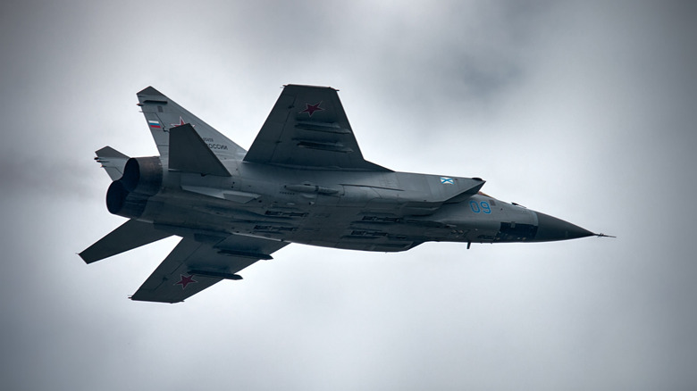 An MiG-25 in flight