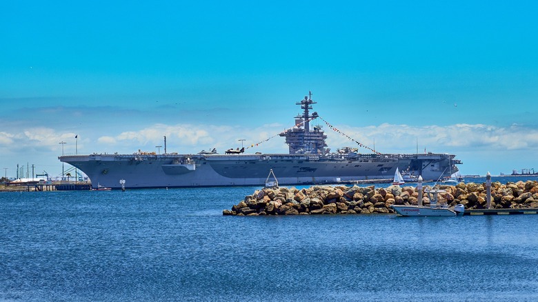 Modern day U.S. aircraft carrier