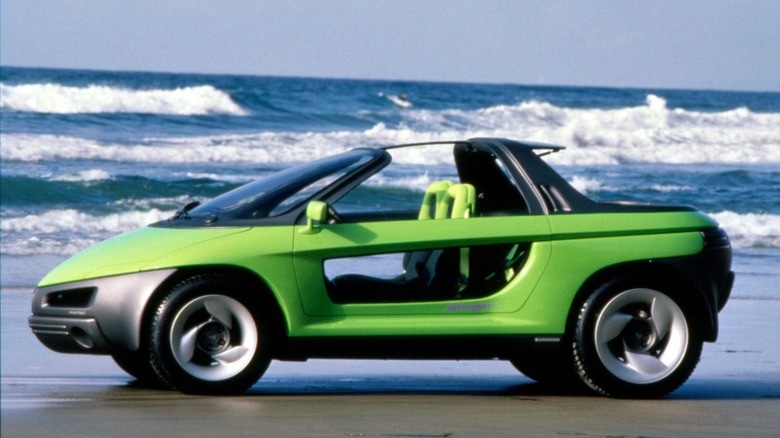 Pontiac Stinger in front of the ocean