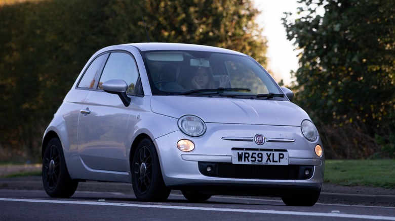 Silver Fiat 500