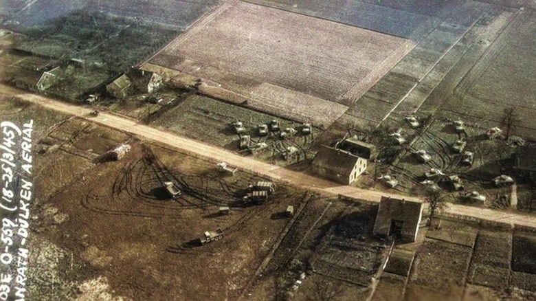 Inflatable vehicles near Rhine, 1945