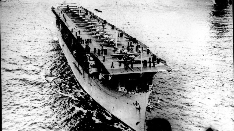 USS Langley underway at sea