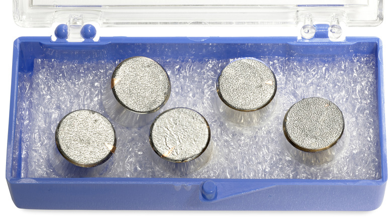 Lunar dust samples in canisters
