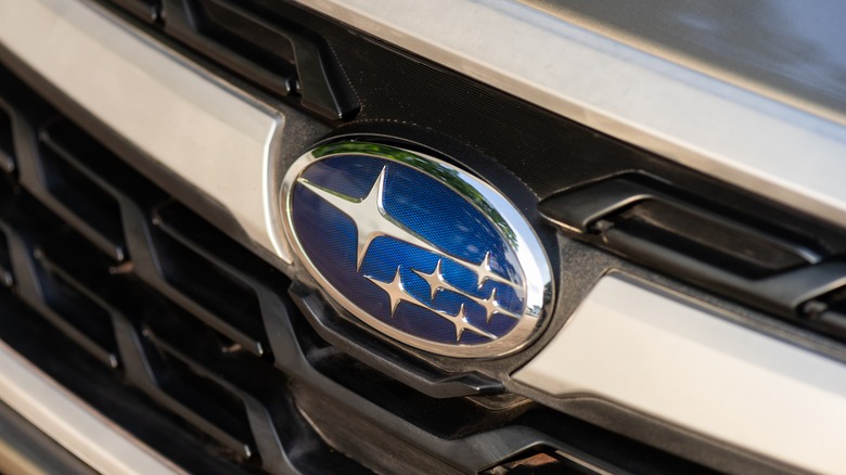 Subaru logo front of vehicle 