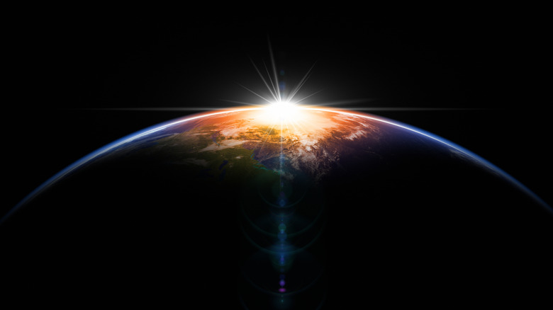 Graphic of the sunlight on Earth