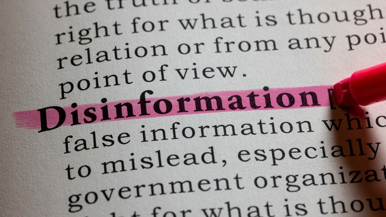 Disinformation dictionary