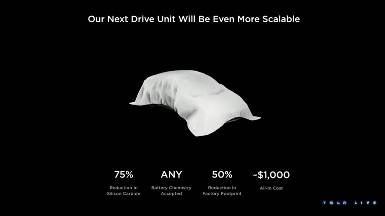 Tesla slide new drive unit