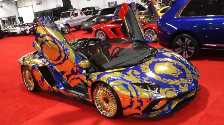 50 Cent's wrapped Lamborghini Aventador