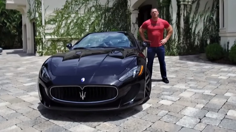 John Cena with his Maserati GranTurismo C-MC Stradale