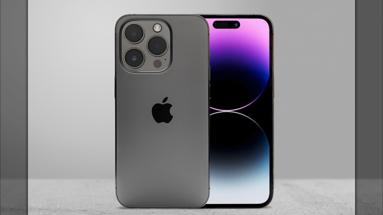 iPhone 14 Pro front and back view