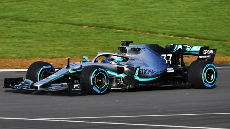 Mercedes 2019 Formula 1 car on track