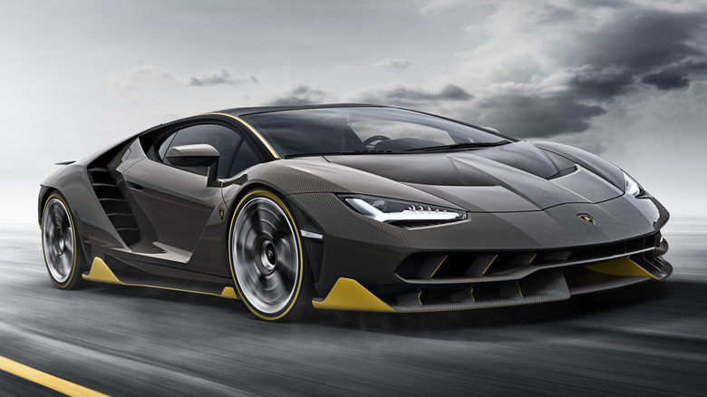 lamborghini centenario road driving render