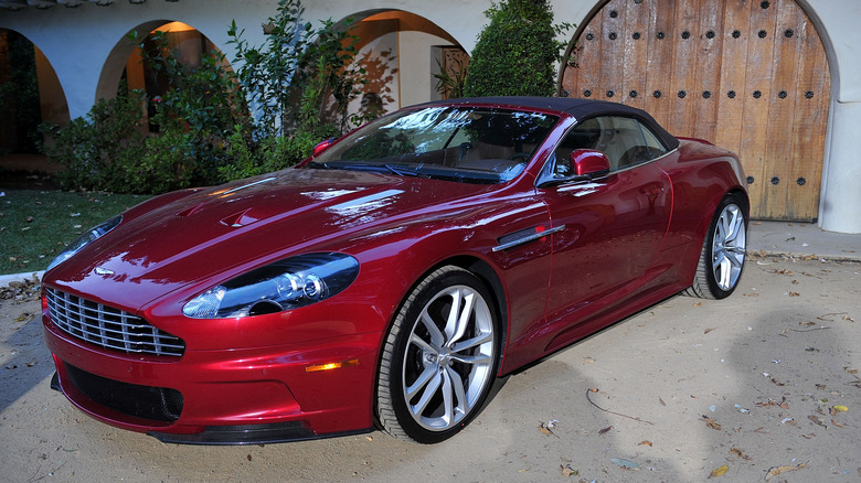 Aston Martin DBS convertible parked