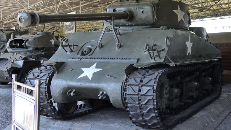 M4A3 tank on display