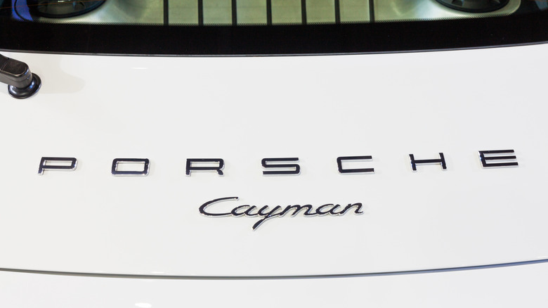 Porsche Cayman car emblem