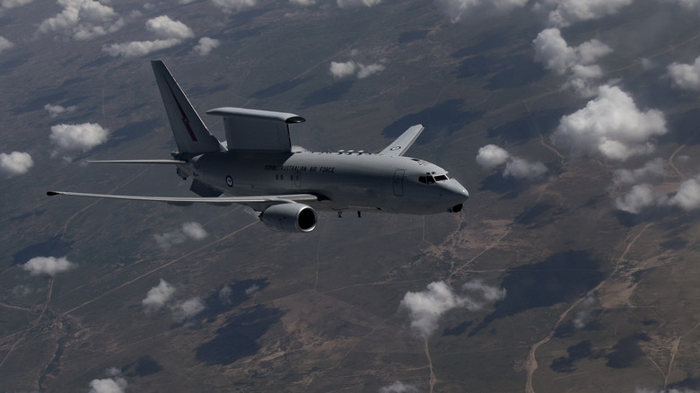 RAAF E-7 flying over Iraq.