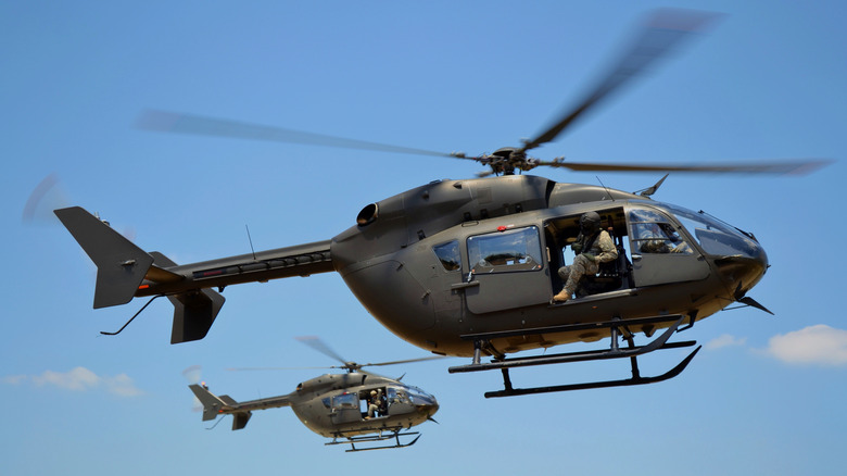 UH-72 Lakota flying in formation