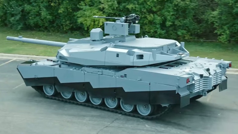 AbramsX MBT driving on road