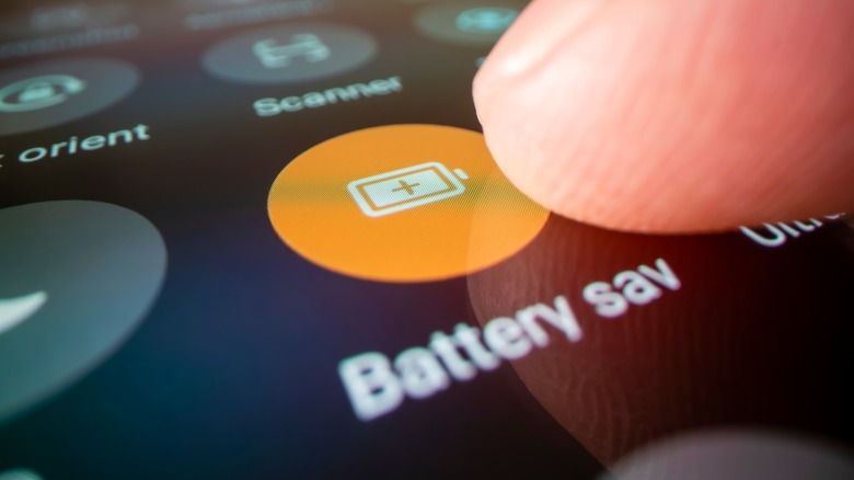 battery saver toggle on smartphone