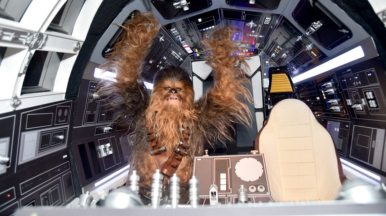 Chewbacca in the Millennium Falcon