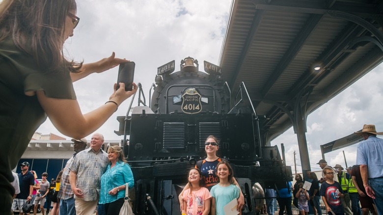 Tourists with the Big Boy No. 4014