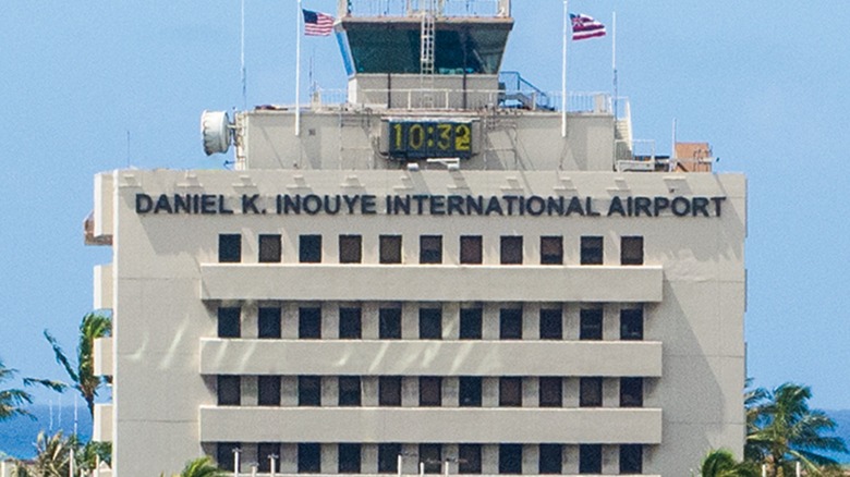 The front of Daniel K. Inouye International Airport.