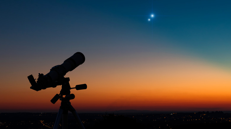 Evening sky telescope