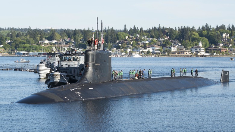 Seawolf-class submarine docking