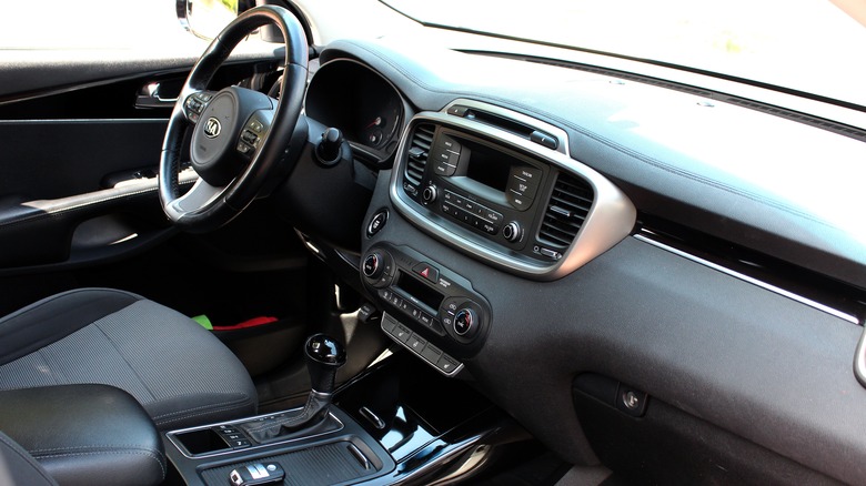 interior shot of a Kia Sorento