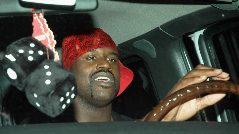 Former basketball player Shaquille O'Neal arriving at ESPN Magazine's Welcome to Miami Party for the athlete at Opium Garden in November 2004.