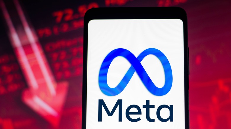 Meta logo displayed on smartphone screen