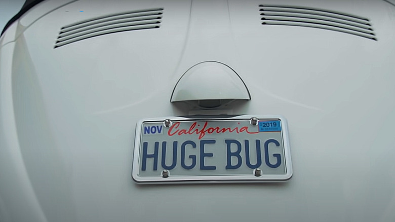 VW Beetle Huge Bug license plate