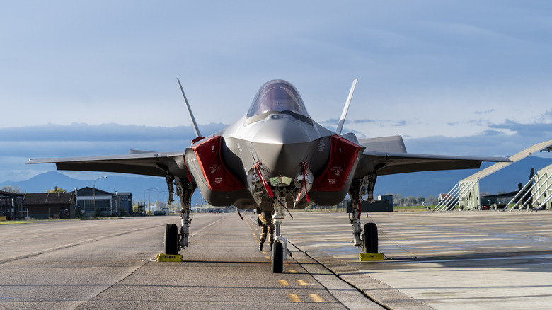 A Lockheed Martin F-35 Lightning operated by the Italian Air Force