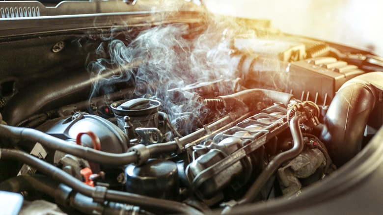 engine bay smoking