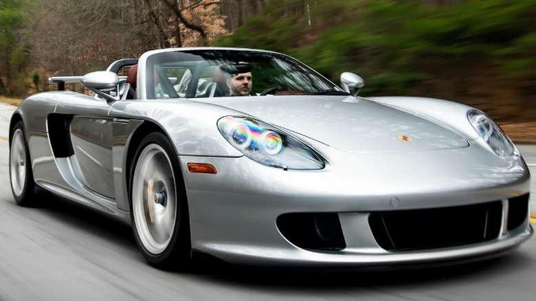 Silver Porsche Carrera GT