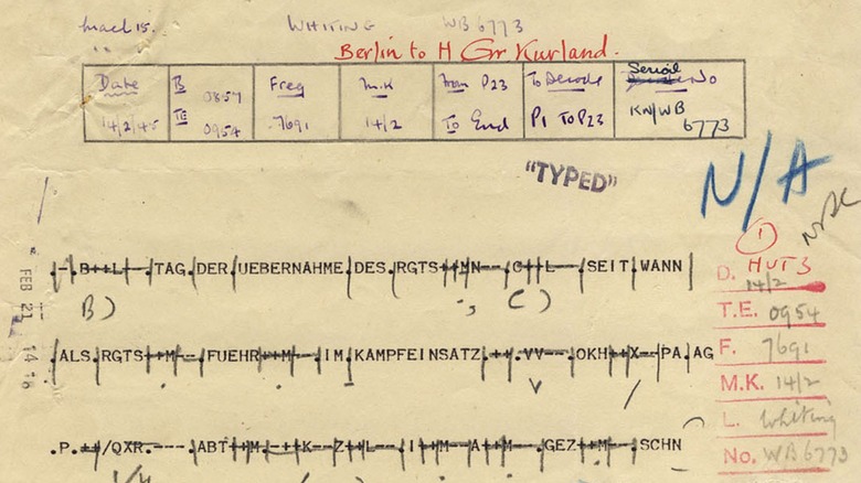 Enigma code decryption