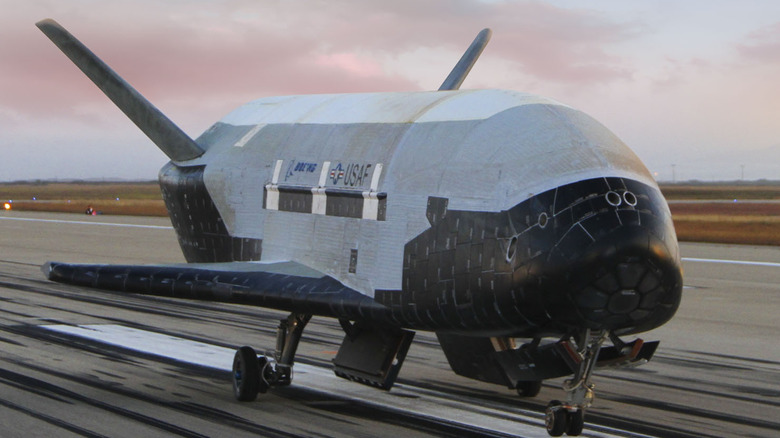 X-37B on runway