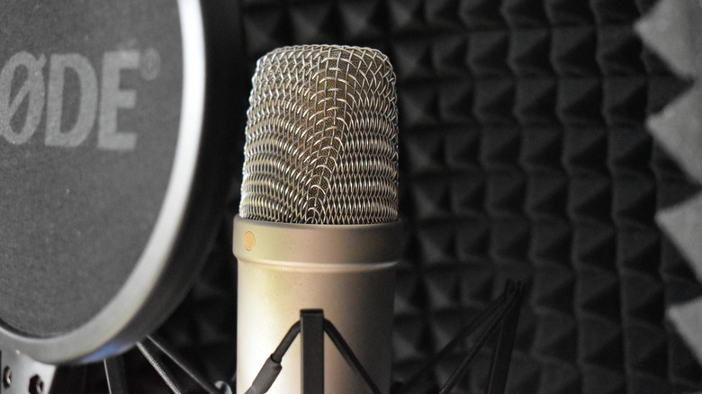 A Rode NT1 microphone