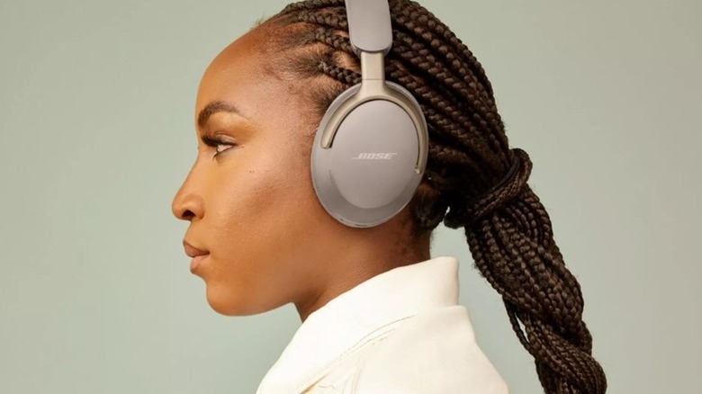 Woman wearing Bose QuietComfort Ultra