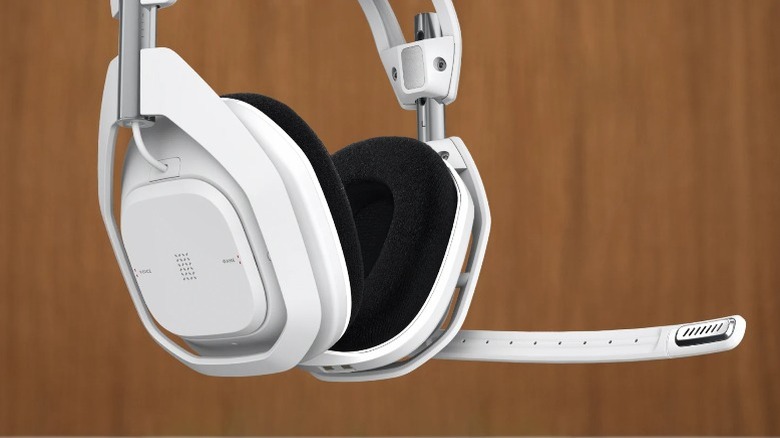 White pair of Logitech G Astro A50 X headphones