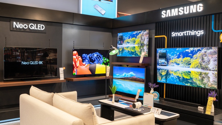 Samsung TV display in store