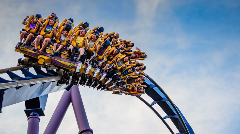 Bizzaro roller coaster in Six Flags