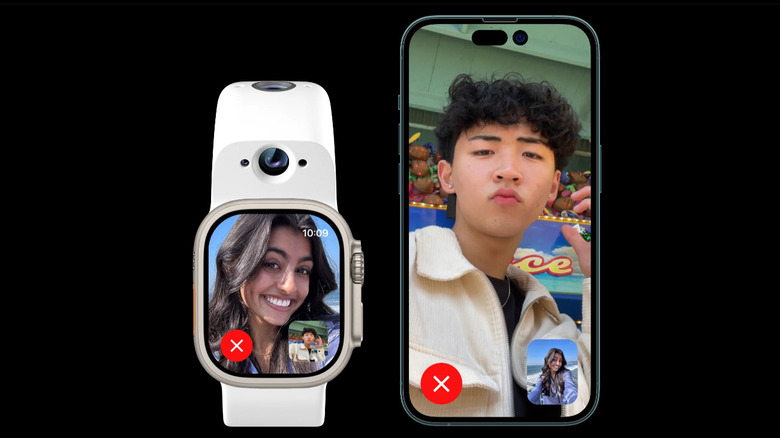 Wristcam users on video call