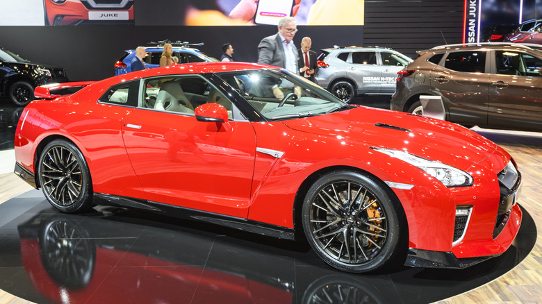 Red Nissan Skyline GT-R on display 2020