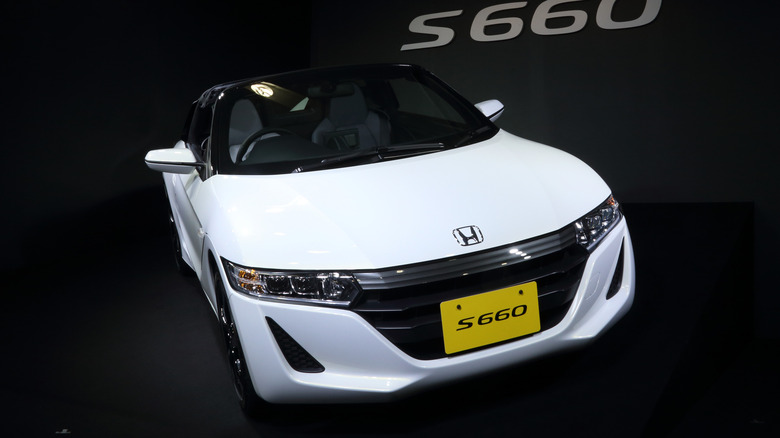 Honda S660 in a showroom