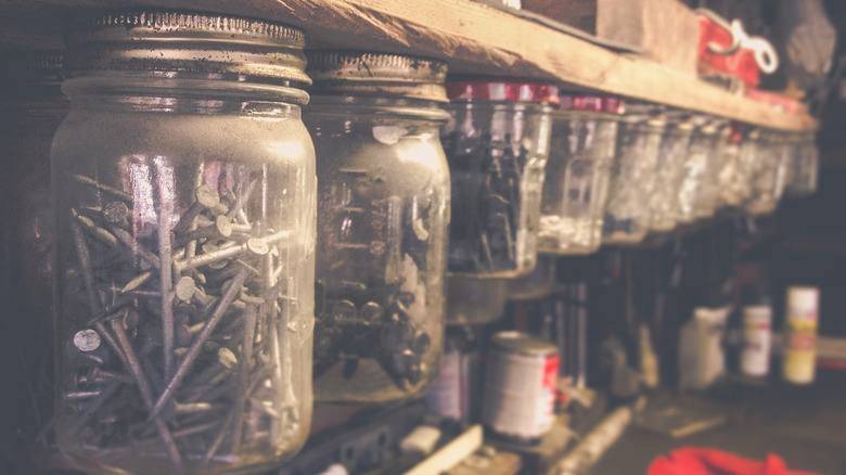 parts in mason jars