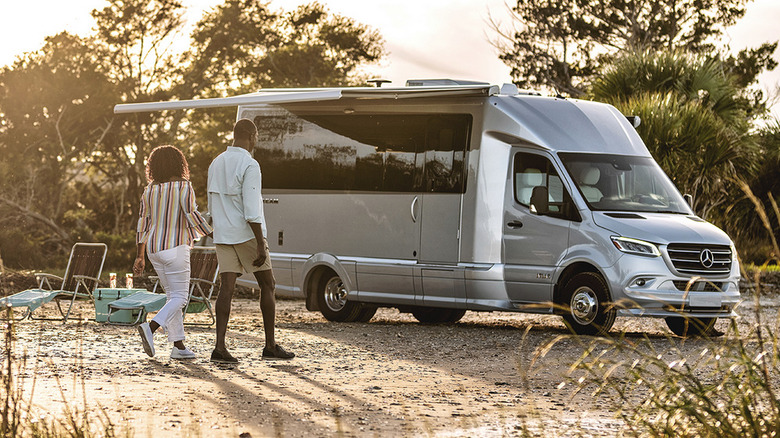 Airstream mercedes-benz sprinter conversion parked