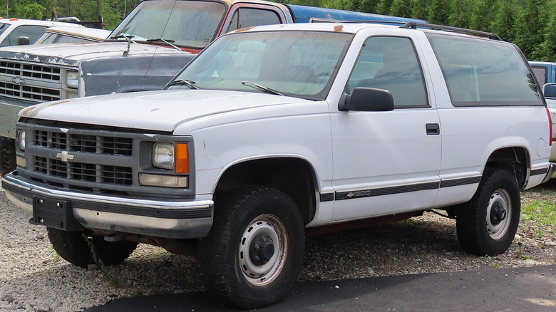 1997 Chevy Tahoe in parking lot